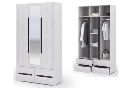 Шкаф 3-створчатый с зеркалом Валенсия