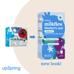 UpSpring, Milkflow®, смесь для приготовления напитка, голубика и асаи, 16 порционных пакетиков по 10 г (0,35 унции)