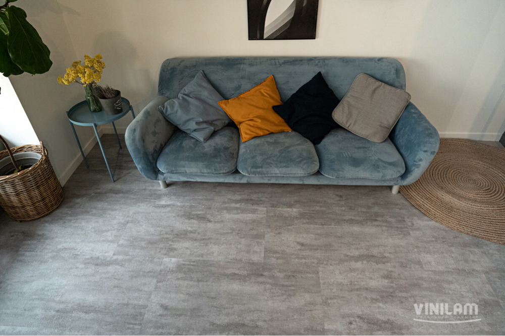 LVT-плитка VINILAM 71614 Цемент Светлый (4,56) клеевой