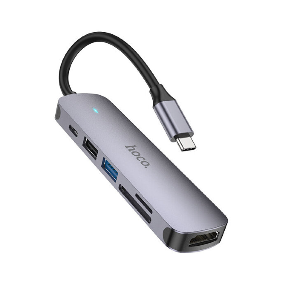 HB28 Type-C multi-function converter(HDTV+USB3.0+USB2.0+SD+TF+PD)