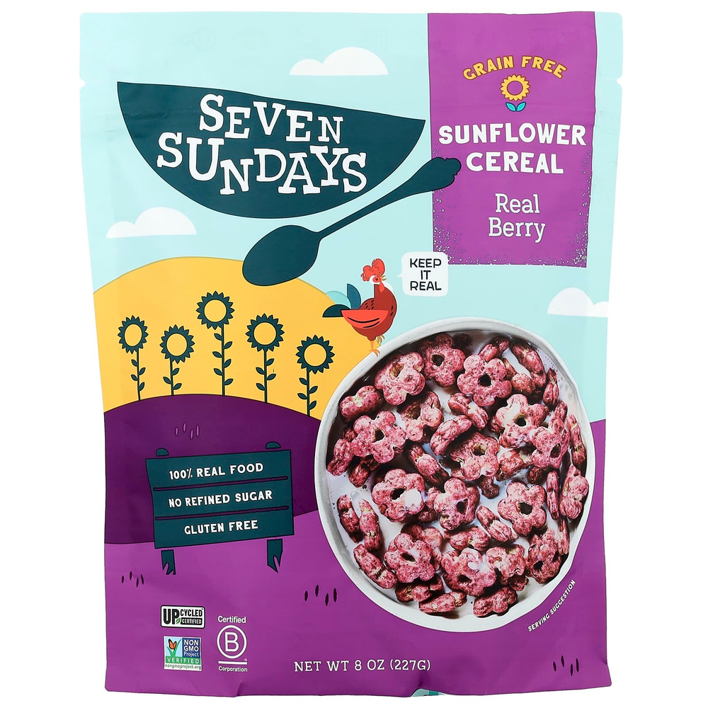 Seven Sundays, Подсолнечные хлопья, настоящие ягоды, 227 г (8 унций)