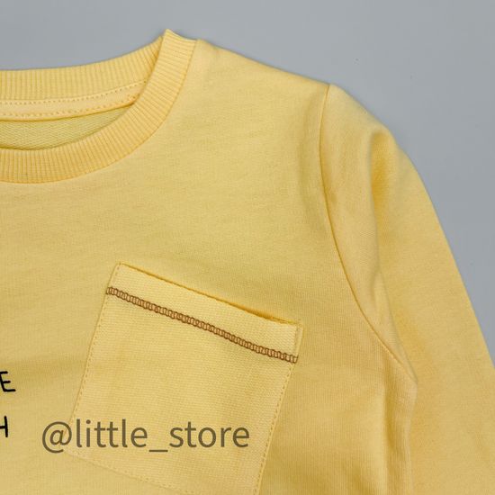 Свитшот из футера(тонкого) С кармашком, желтый
