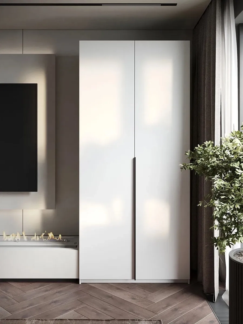 Шкаф Распашной Белый 101х220х52,5 SOHO WingLine