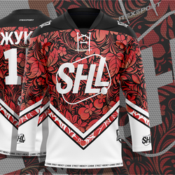 Хоккейный свитер для турнира SHL ПРОТИВОСТОЯНИЕ 2019 на заказ, красный