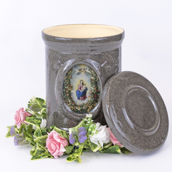 Урна для праха «Камея» серая