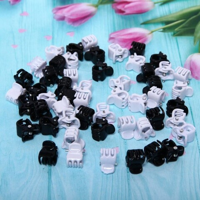 Заколка-краб для волос детские в пакете 50шт «Collection Boom - Классика», микс 2 цвета, 1см