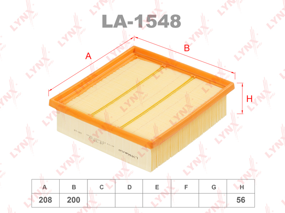 Фильтр воздушный  LYNX LA-1548