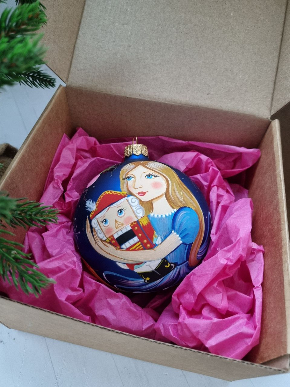 Шар стеклянный "Щелкунчик"