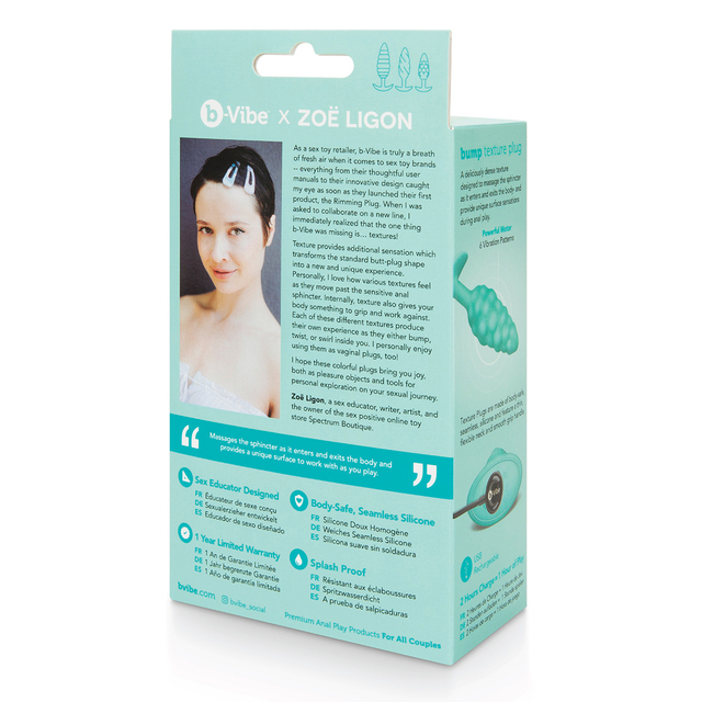 Анальный плаг с вибрацией и рельефом от B-vibe