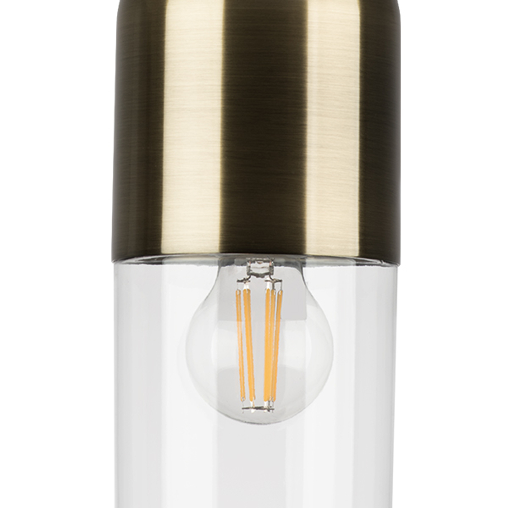 690511 Бра RAMO 1х40W E27 БРОНЗА/ПРОЗРАЧНЫЙ