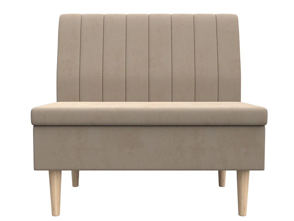 Диван прямой Мини, Бежевый, Велюр, 126039