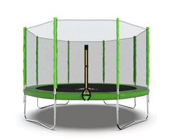 Батут DFC Trampoline Fitness с сеткой 12ft Светло-зелёный