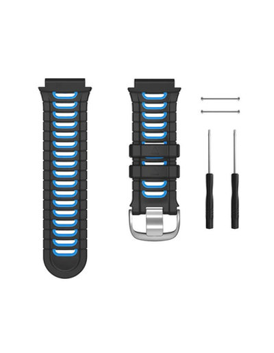 Ремешок для Garmin Forerunner 920XT (Черный/Голубой)