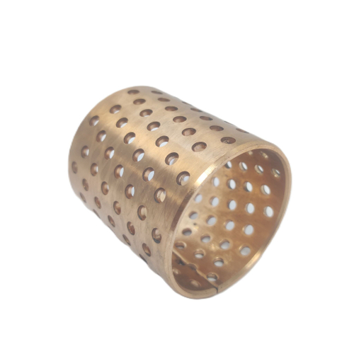 Бронзовая разрезная свертная втулка E92 50х55х60 2 шт. / Скользящий подшипник / Металлосвертная втулка с перфорацией / для манипуляторов и спец. Техники