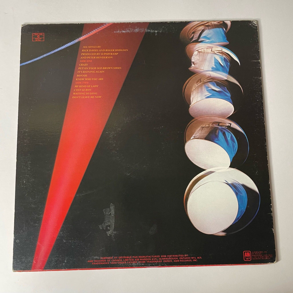 Винтажная виниловая пластинка LP Supertramp Famous Last Words (Canada 1982)