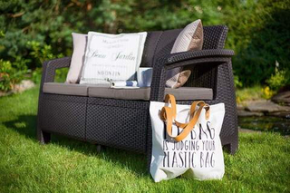 Диван пластиковый Corfu love seat max коричневый