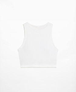 Oysho Майка из смесового модала с чашками, белый