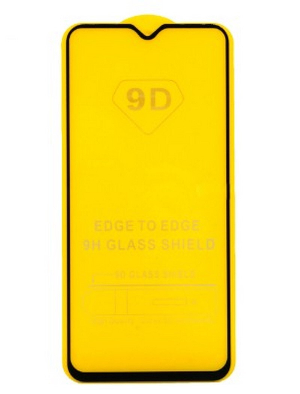 Защитное стекло Xiaomi RedMi 9 (черный) 9D тех.упаковка