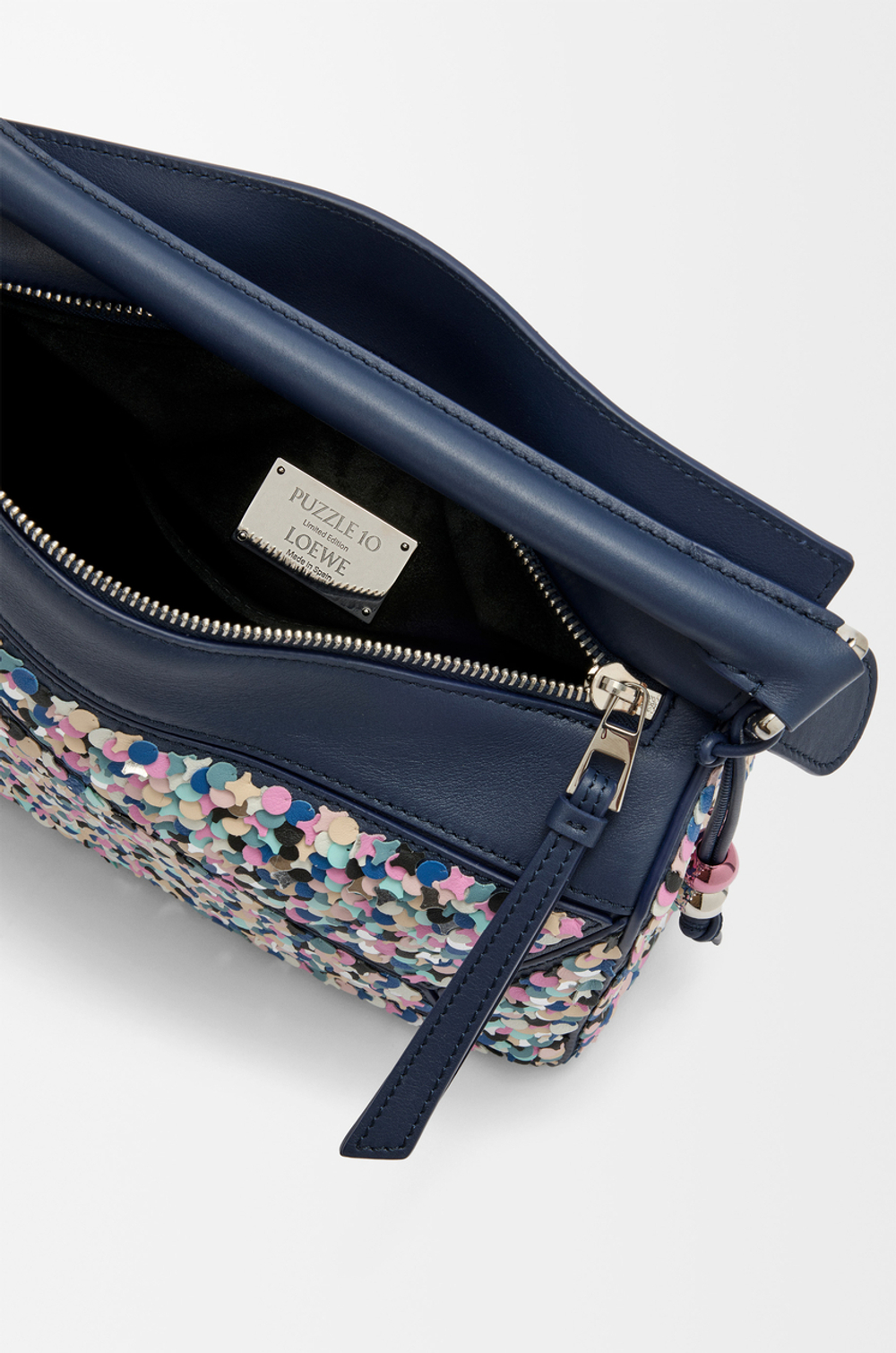 Loewe Сумка Confetti Puzzle 10 из классической телячьей кожи, разноцветный