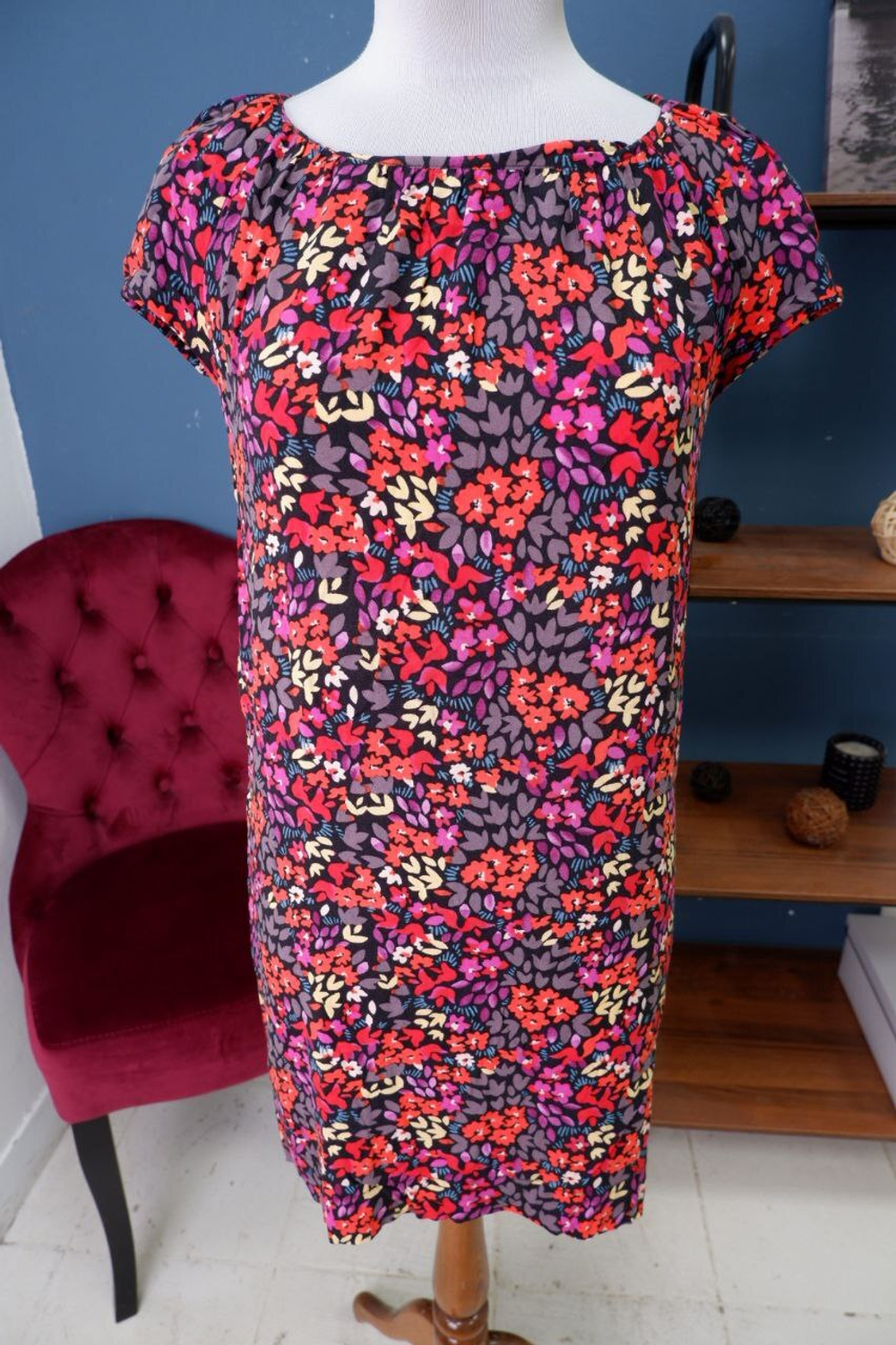 Платье с принтом 44 размер