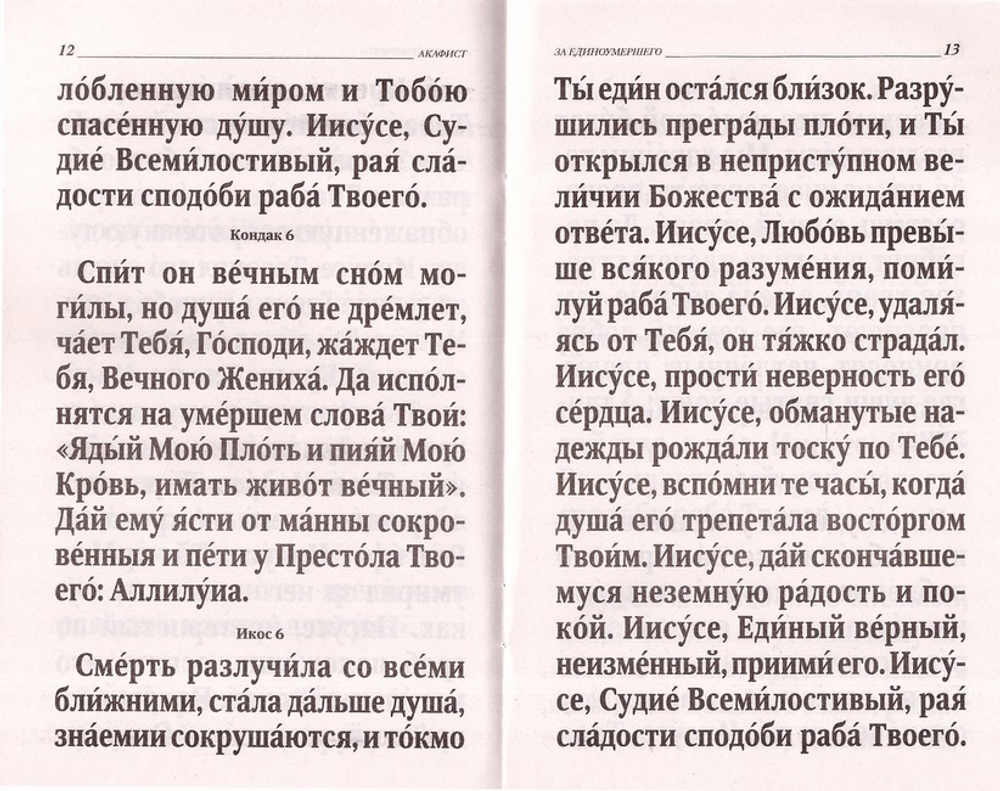 Акафист за единоумершего с приложением чина литии, мирянином совершаемой -  купить по выгодной цене | Уральская звонница