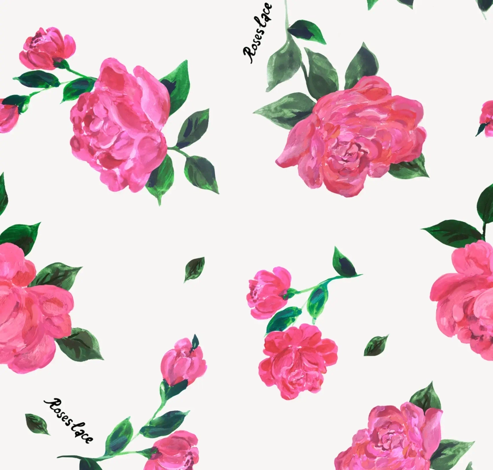 Flora, брошь - цветок молочная с крупными малиновыми цветами