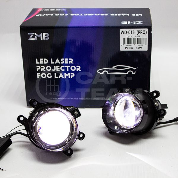 Противотуманные фары (ПТФ) Toyota Land Cruiser, Camry, Rav4, Alphard, Avensis, Lexus LX570, GS, IS, RX "ZMB" лазерные с Bi-LED модулем, ближн/дальн свет (арт. WD-015 PRO)