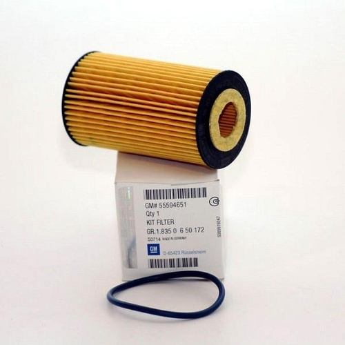 Фильтр масляный General Motors 55594651, Chevrolet Aveo I, II 08- / Cruze I 09-, Opel Astra G, H, J 98- / Corsa C, D, E 00- / Insignia 08- / Mokka 12- / Vectra C 06-
