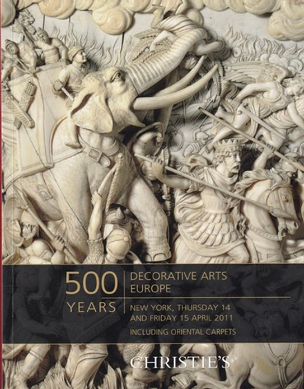 Каталог аукциона Christie's, Нью-Йорк, 500 лет декоративно-прикладного искусства Европы от 14-15 апреля 2011 года