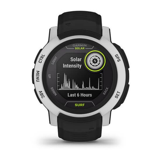 Умные часы Garmin Instinct 2 Solar Surf черный с белым безелем