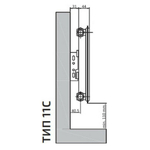 Радиатор стальной панельный Heaton Plus Compact C тип 11 500х400 боковое подключение белый RAL 9016
