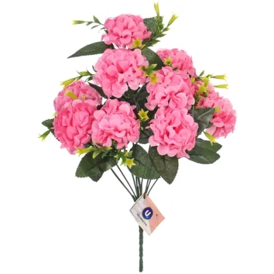 Искусственные цветы «Цветочная мелодия» Гортензии 40см 10 цветков розовые
