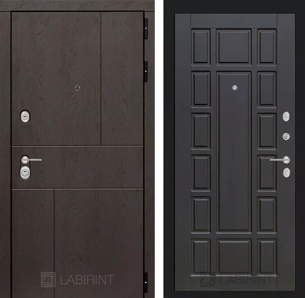 Дверь входная Лабиринт URBAN 12 - Венге металлическая