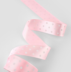 Атласная лента в горошек 40 мм