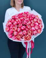 Букет из пионовидных тюльпанов Колумбус,51шт(00468)