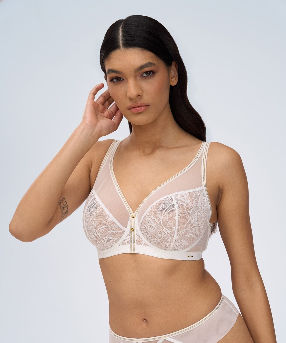 Белый бюстгальтер-бралетт Chiara Gold (Размер: 85B) (Цвет: белый)