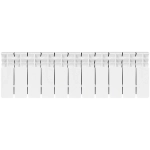 Радиатор биметаллический STOUT TITAN 200 - 11 секций (подключение боковое, цвет белый)