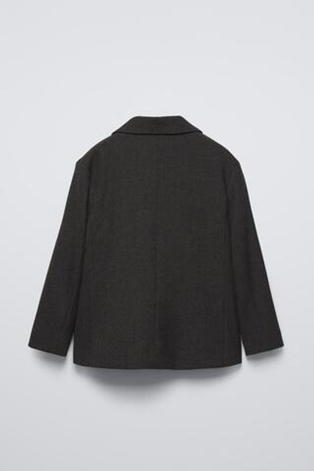 ZARA СТРУЯЩИЙСЯ КОСТЮМНЫЙ БЛЕЙЗЕР, СЕРЫЙ