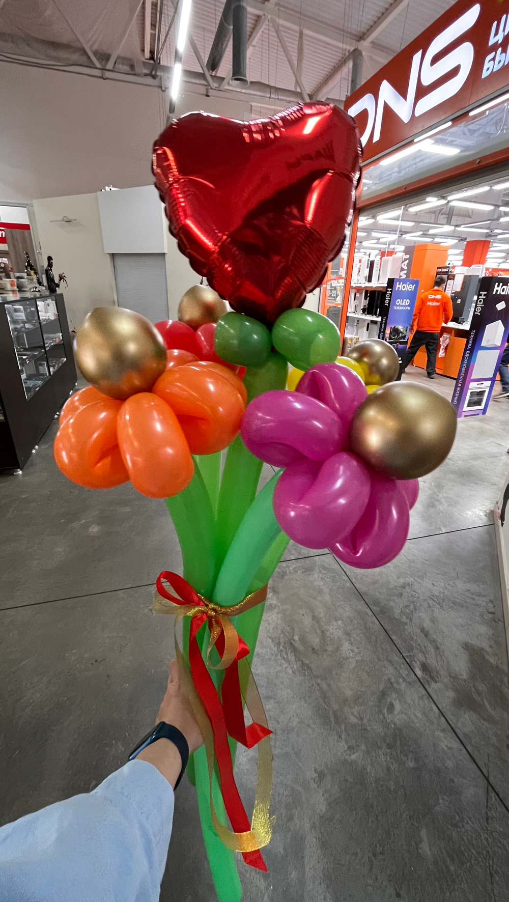 Букет ромашки+сердце