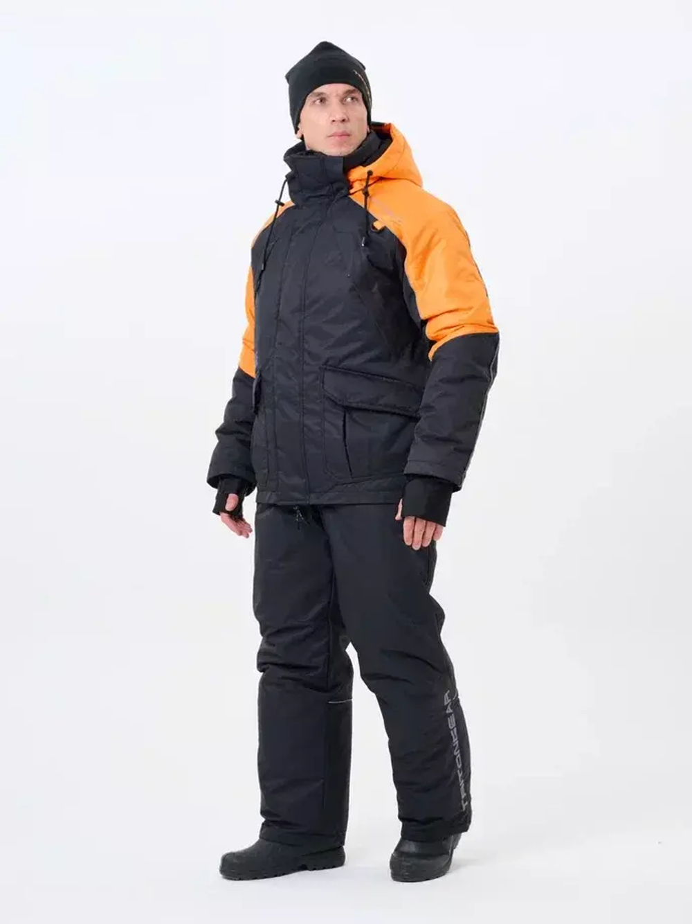 Костюм-поплавок TritonGear S&F Skif -40 (Таслан), Полукомбинезон, Черно-оранжевый