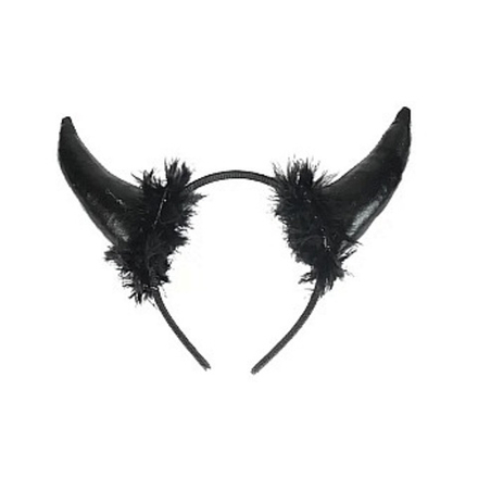 Ободок, Рожки Чертенка, Черный, металлик