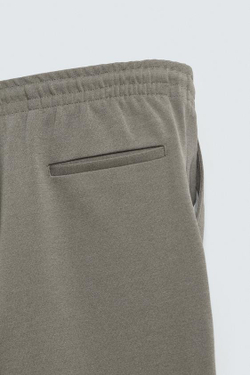 ZARA БРЮКИ-ДЖОГГЕРЫ NON IRON КОМФОРТНОЙ ПОСАДКИ, СВЕТЛЫЙ ХАКИ