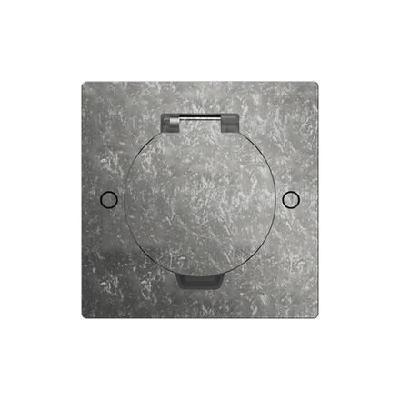 Лючок Surface 2 мод. (1 мод. 45х45 мм.),  круглая крышка,  оцинкованная сталь,  IP44