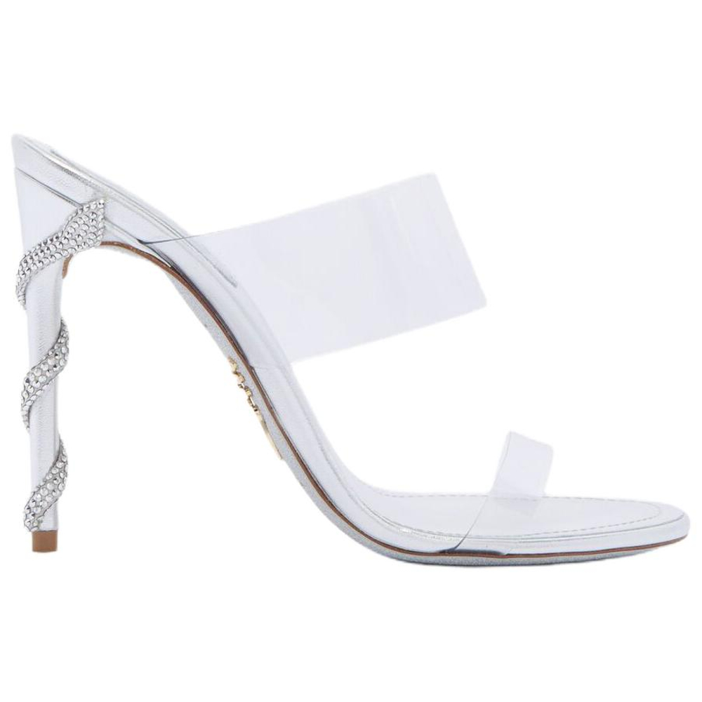 RENE CAOVILLA Slide Slippers Women"s Silver