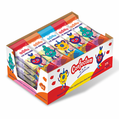 Маршмеллоу "Confectum Ice Mallow" с ароматом клубники и банана, 11гр х 100шт