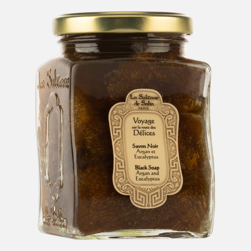 La Sultane de Saba Черное мыло  для лица и тела c арганом и эвкалиптом, 300 мл