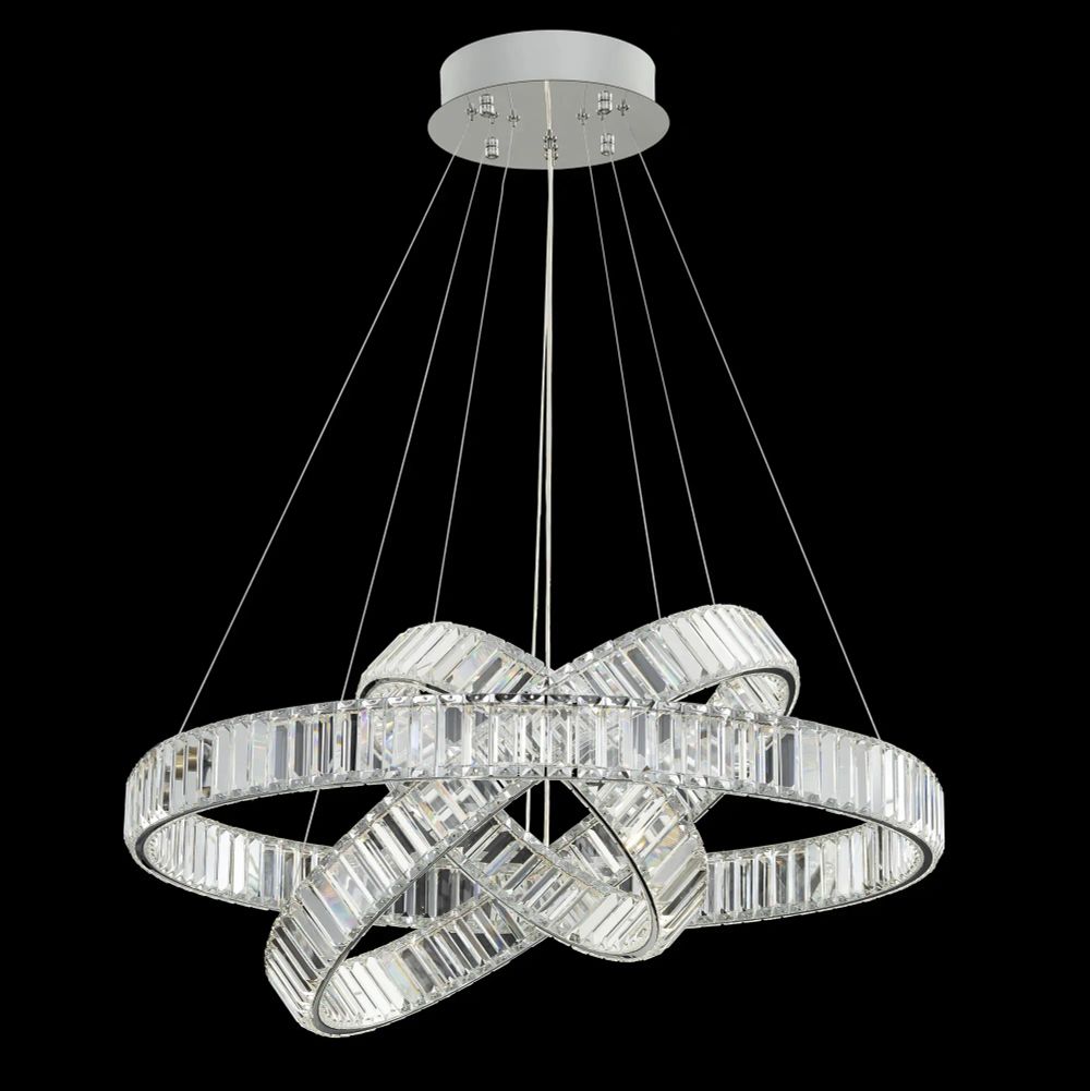 Citilux Чезаре CL338381 LED Люстра хрустальная с пультом Хром