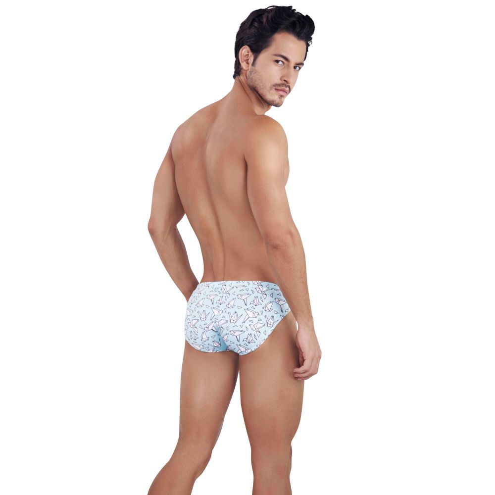 Мужские трусы брифы голубые с принтом Clever FIGURE BRIEF 145907