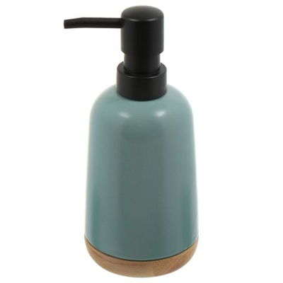Дозатор для жидкого мыла, Бамбук, керам, 7.6x12/17.5 см, бирюз, CE2504CA-LD