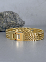 Широкий браслет из нержавеющей стали